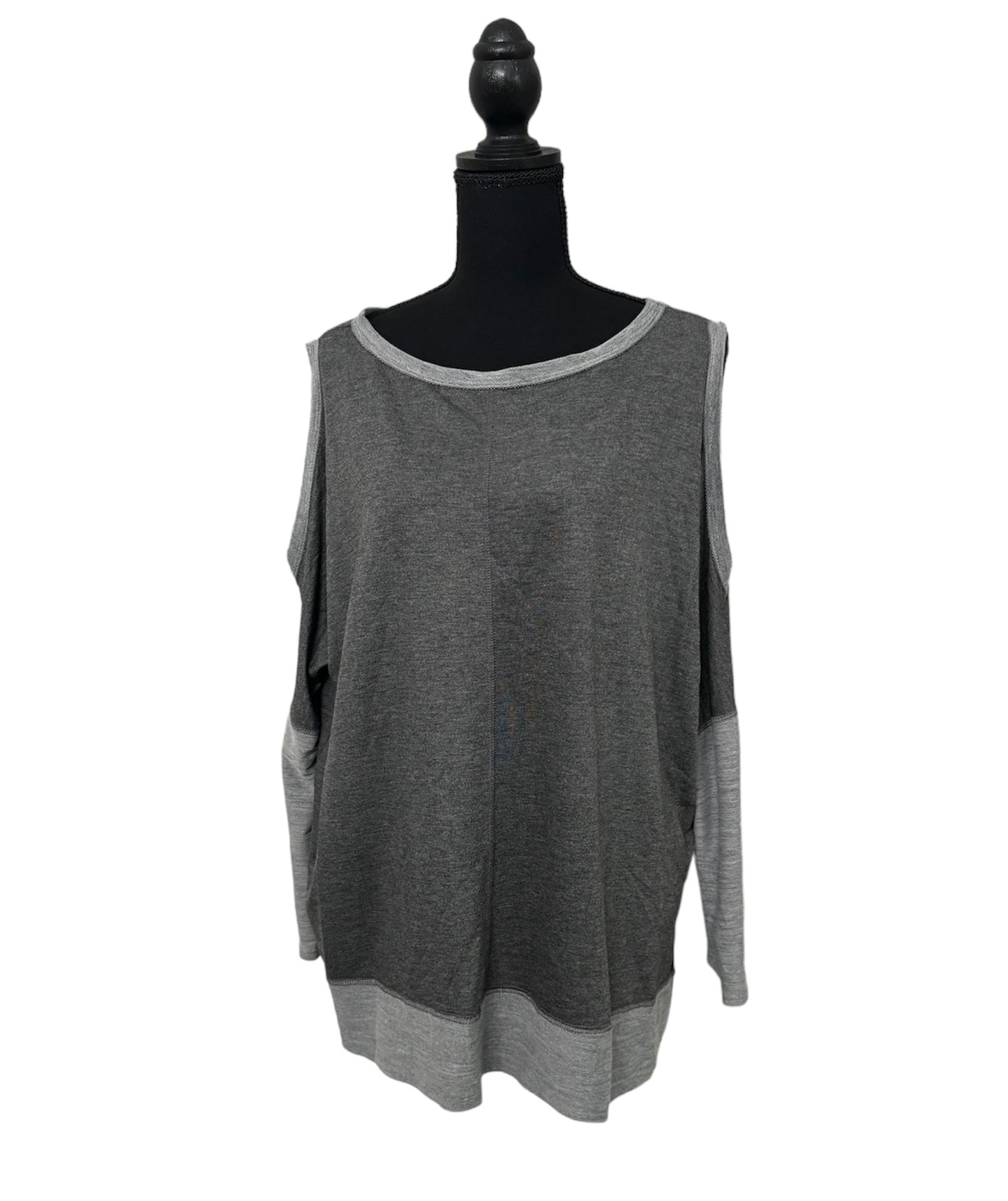 Gray Cold Shoulder Top #25