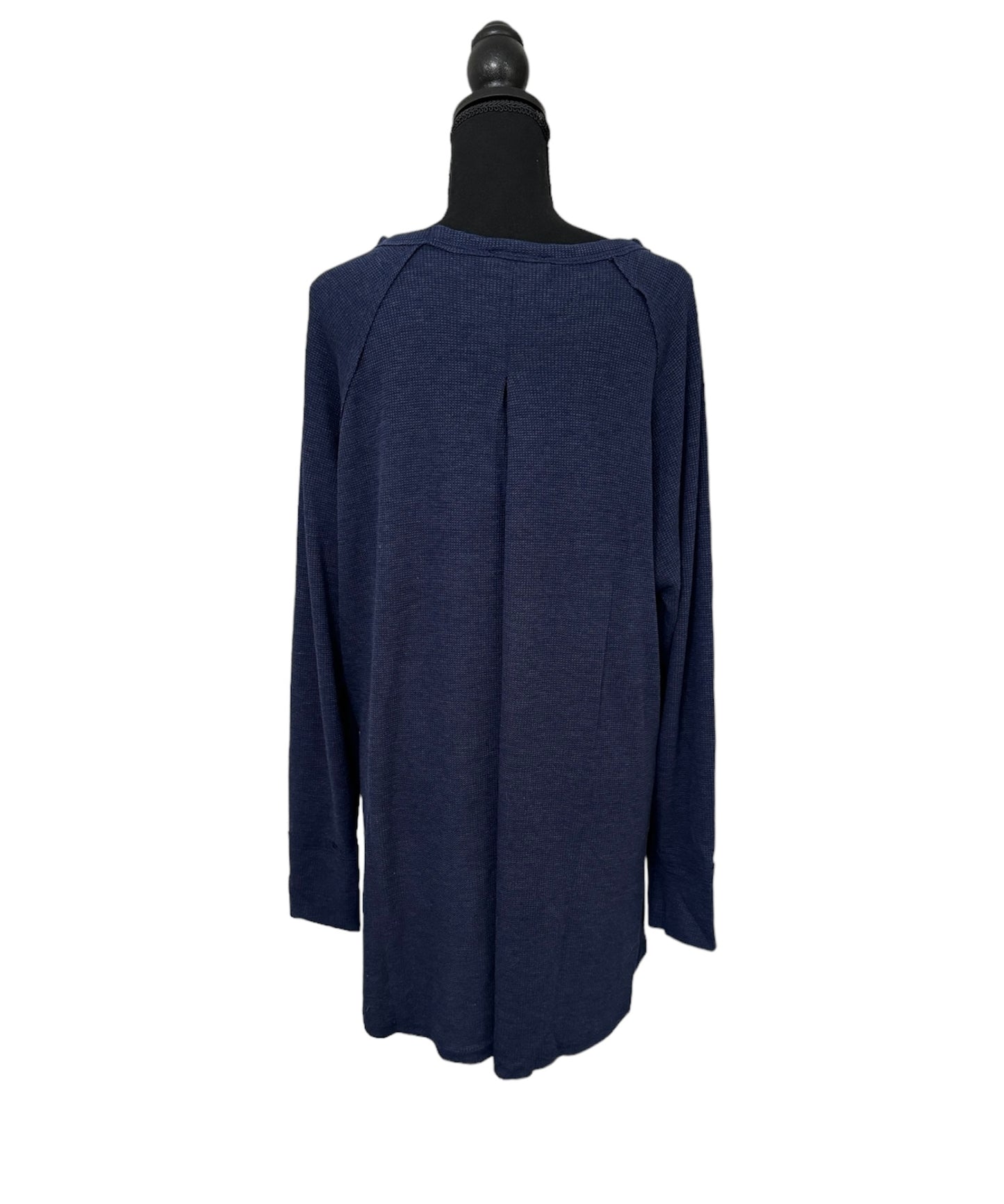 Blue Waffle Knit Top #34