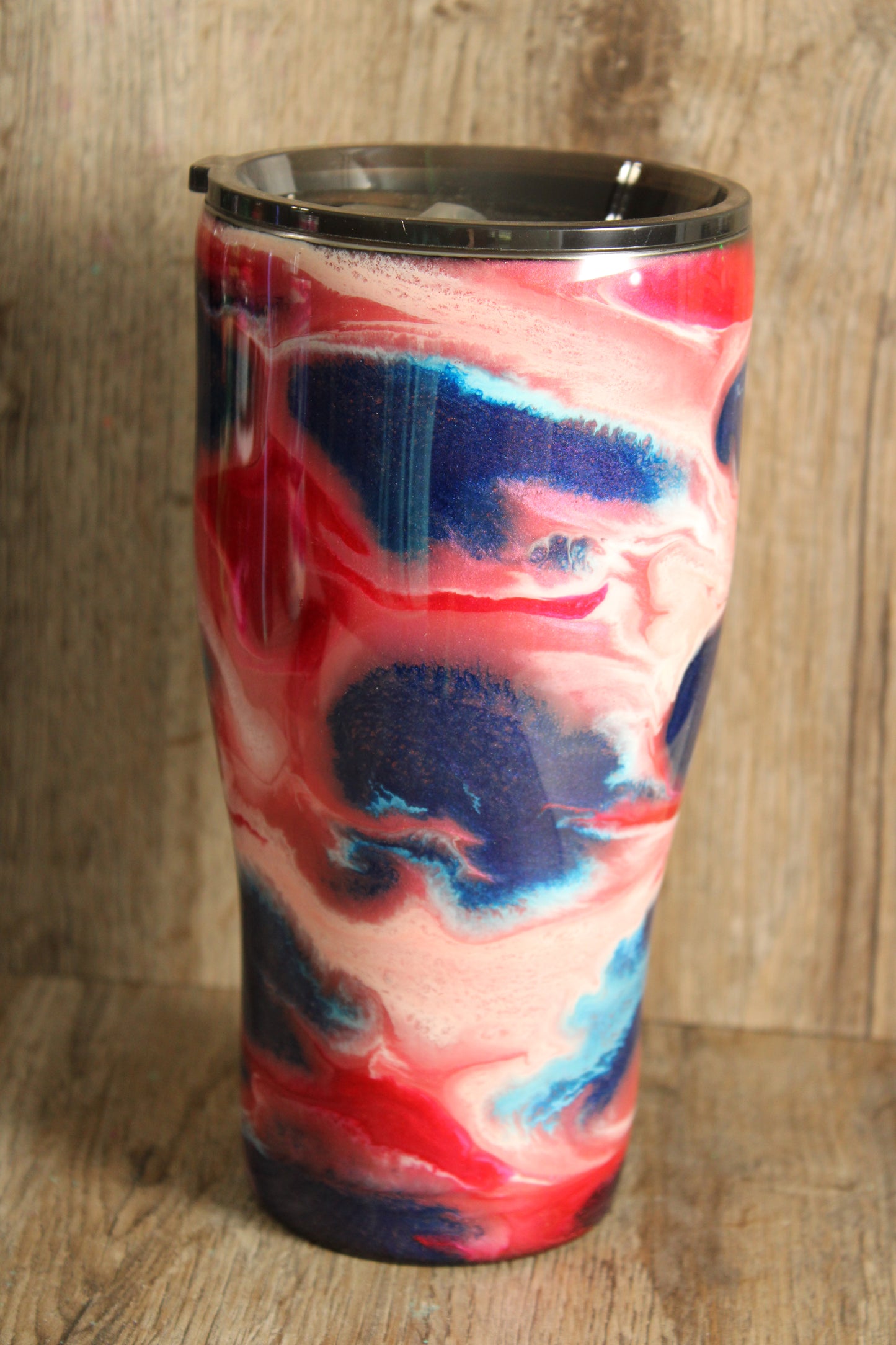 #14 30oz Red, White and Blue swirl