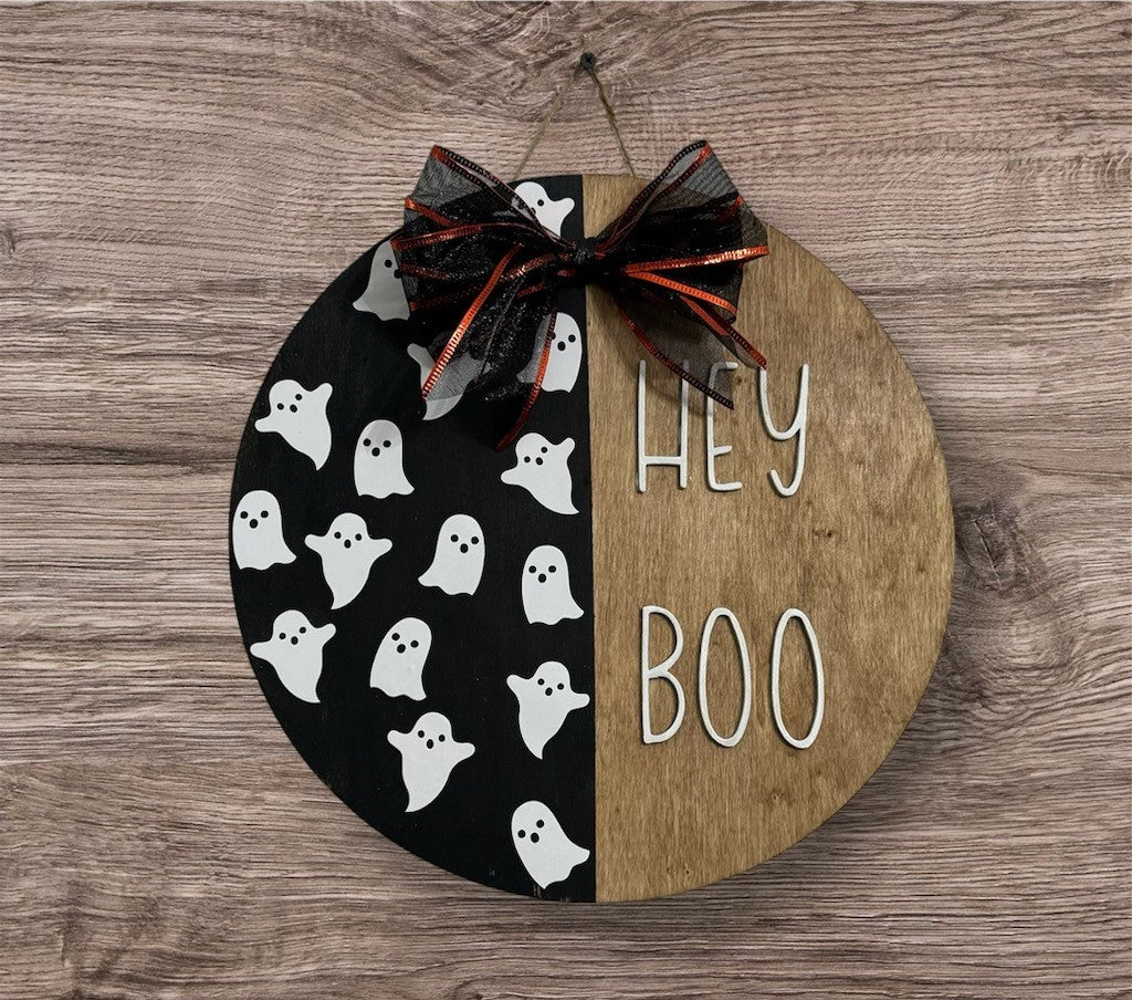 Halloween "Hey Boo" Sign