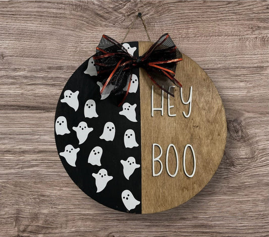 Halloween "Hey Boo" Sign