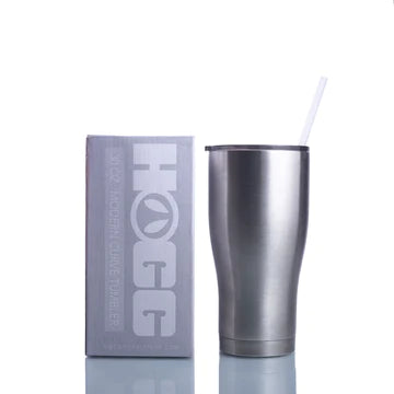30OZ MODERN CURVE TUMBLER W/STRAW