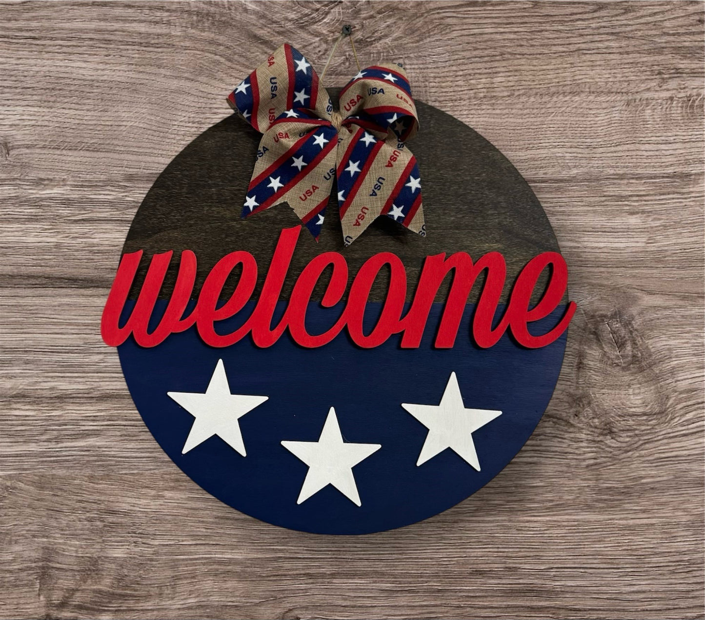 Patriotic Welcome sign