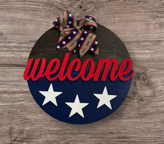 Patriotic Welcome sign