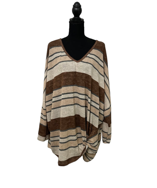 Stripe Knot Front Top #8