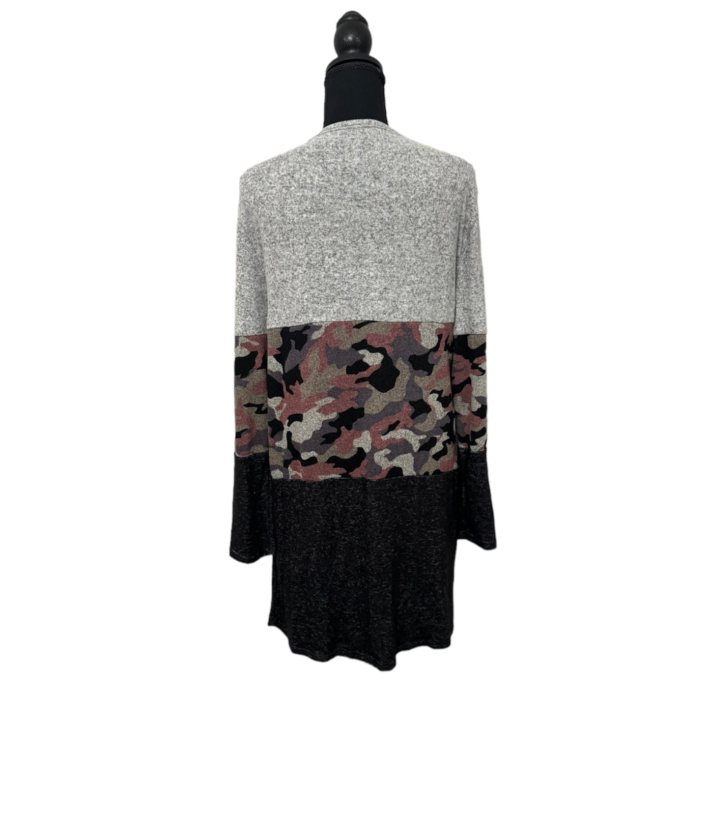 Color Block Camo Cardigan #2