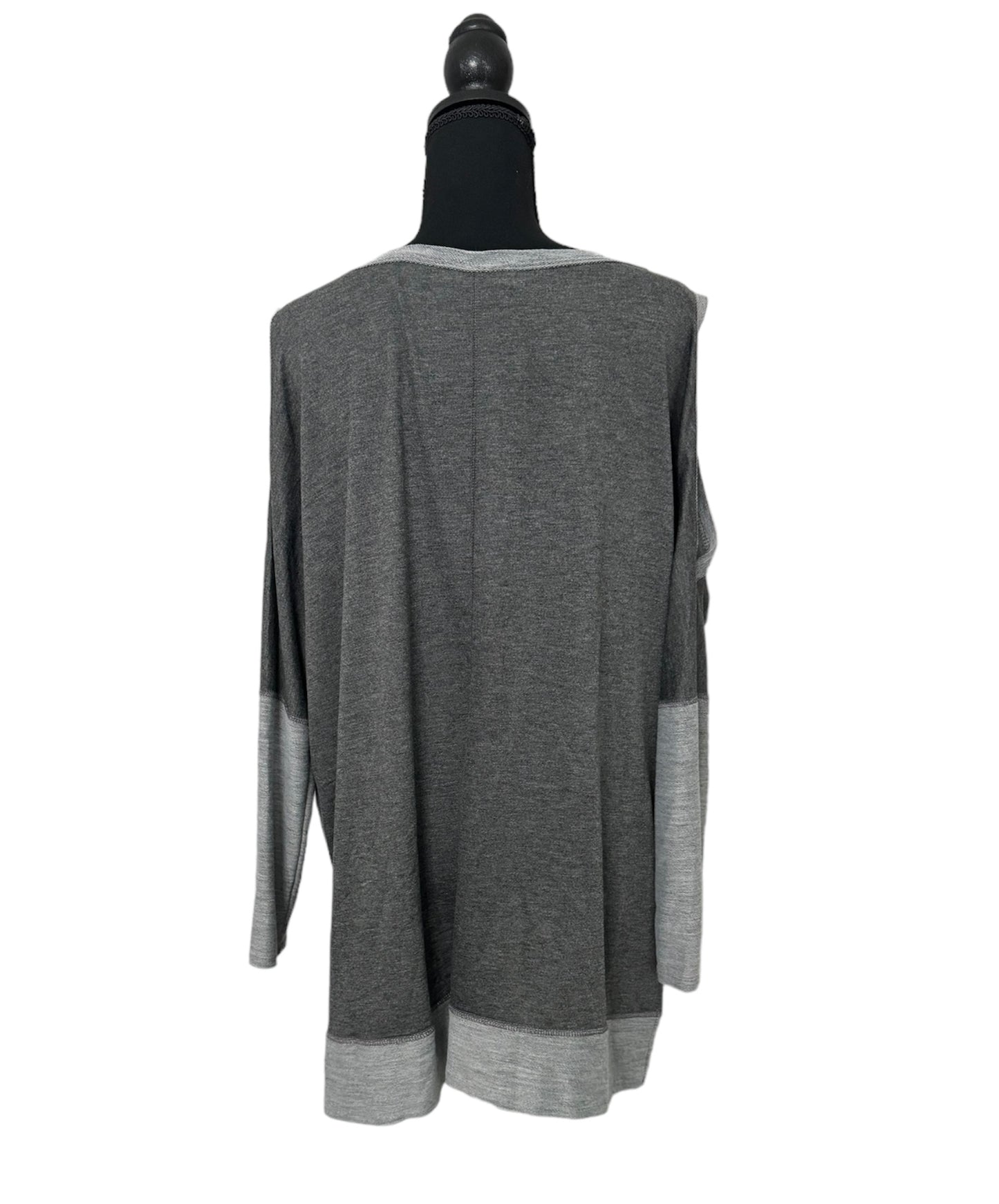 Gray Cold Shoulder Top #25