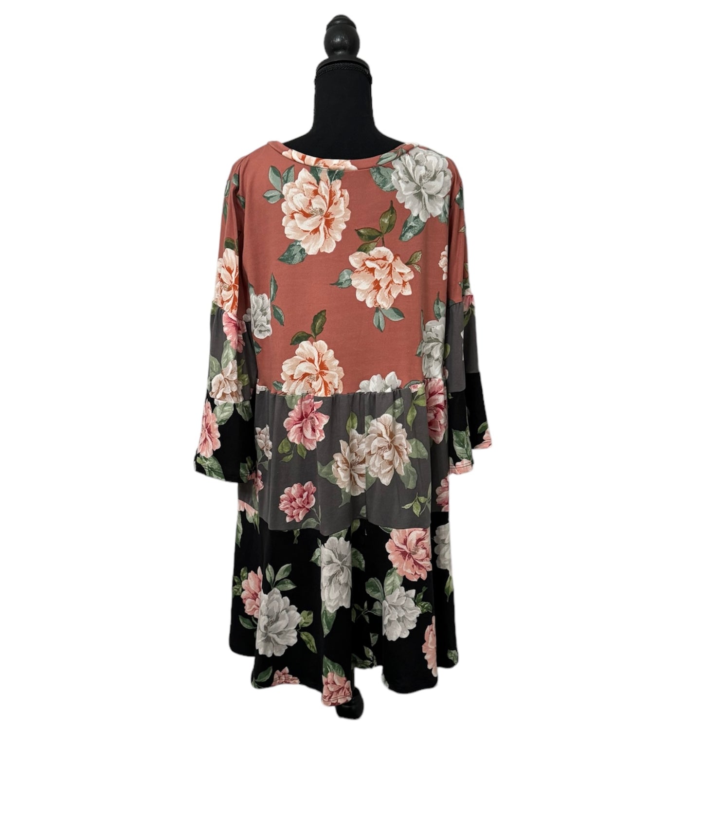 Floral Flare Sleeve Dress #4