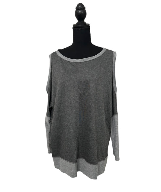 Gray Cold Shoulder Top #25