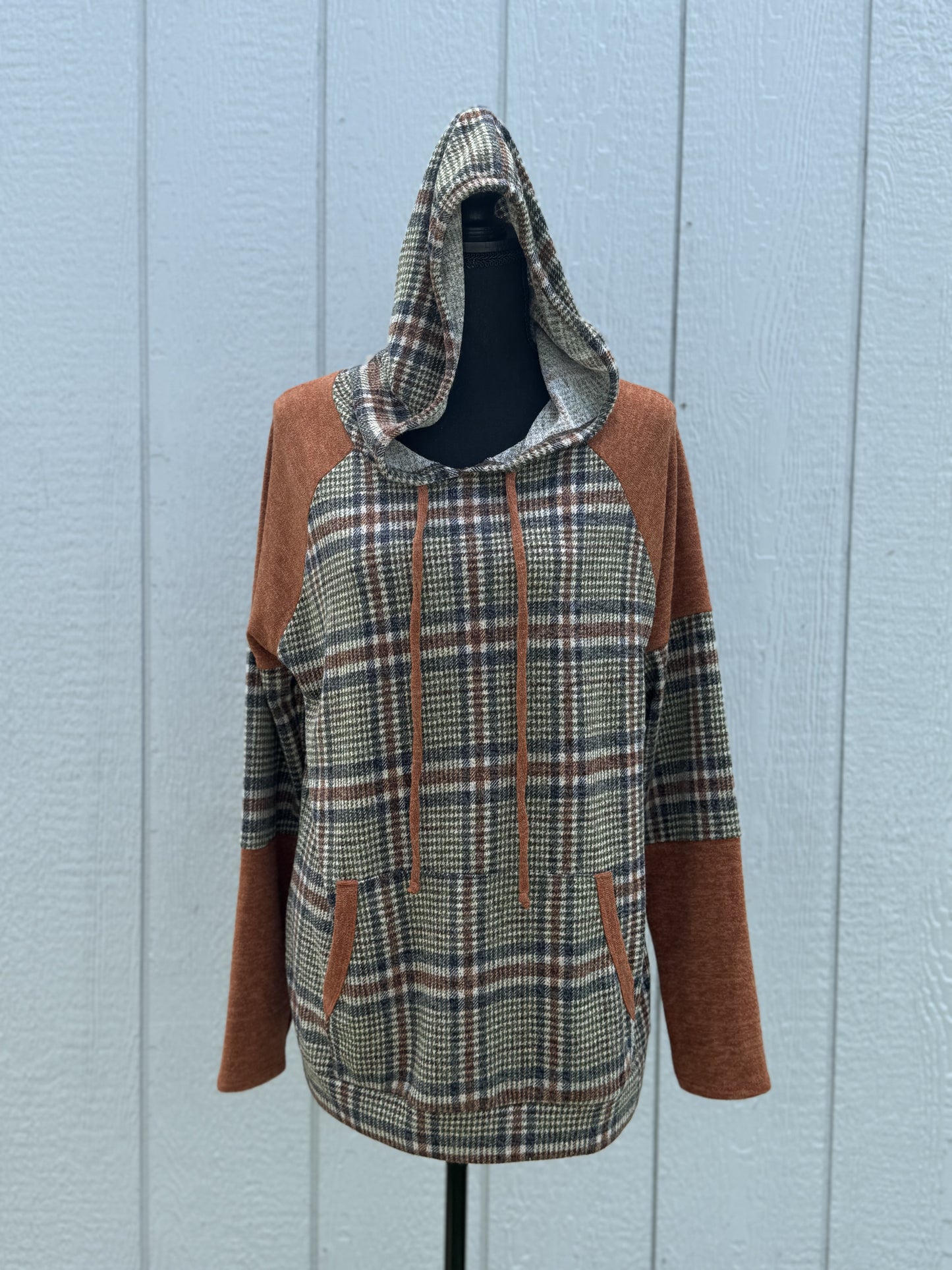 Rust Plaid Pullover