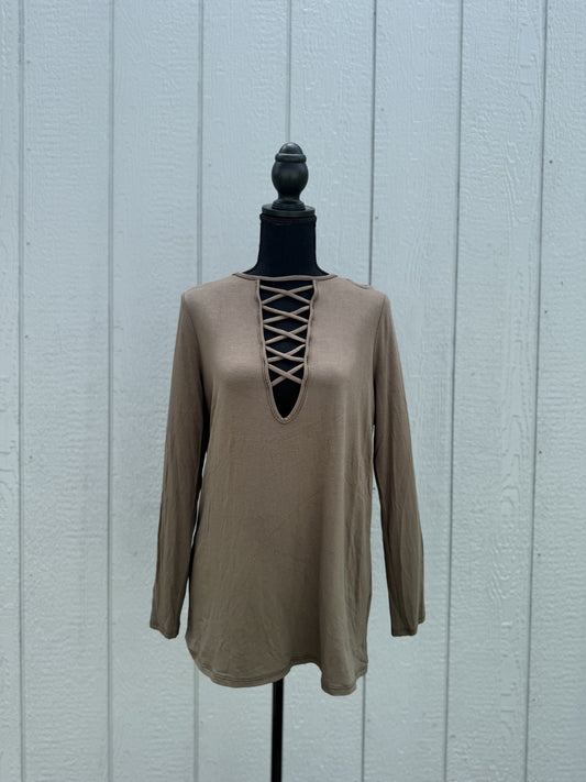 Criss Cross Long Sleeve Top