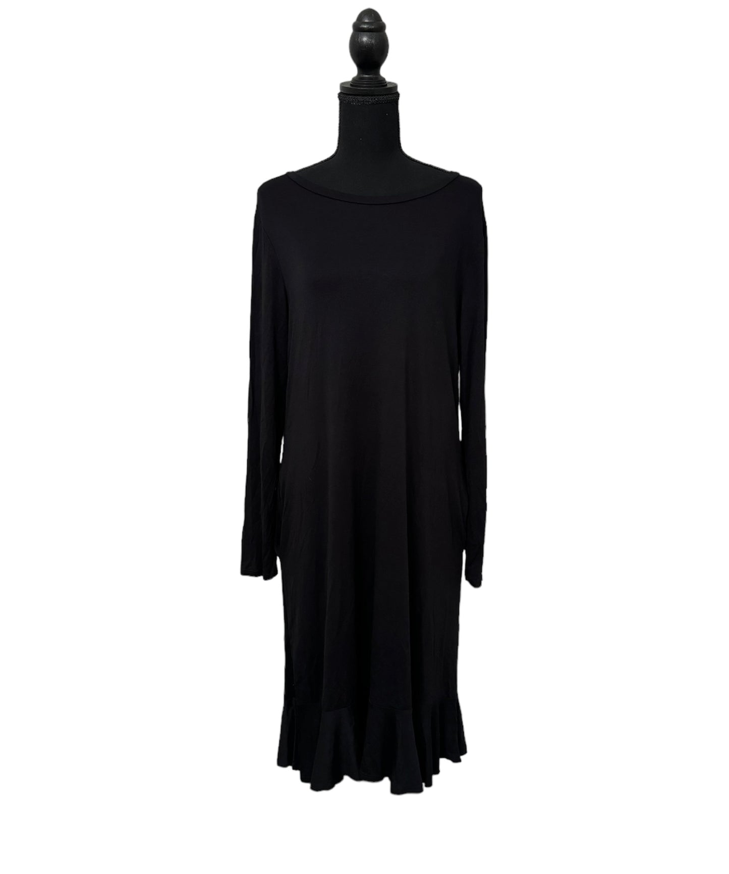 Solid Black Pocket Dress #6