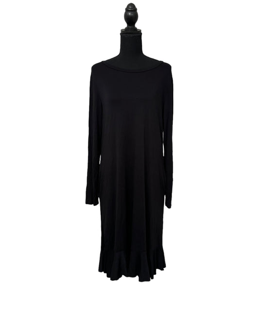 Solid Black Pocket Dress #6