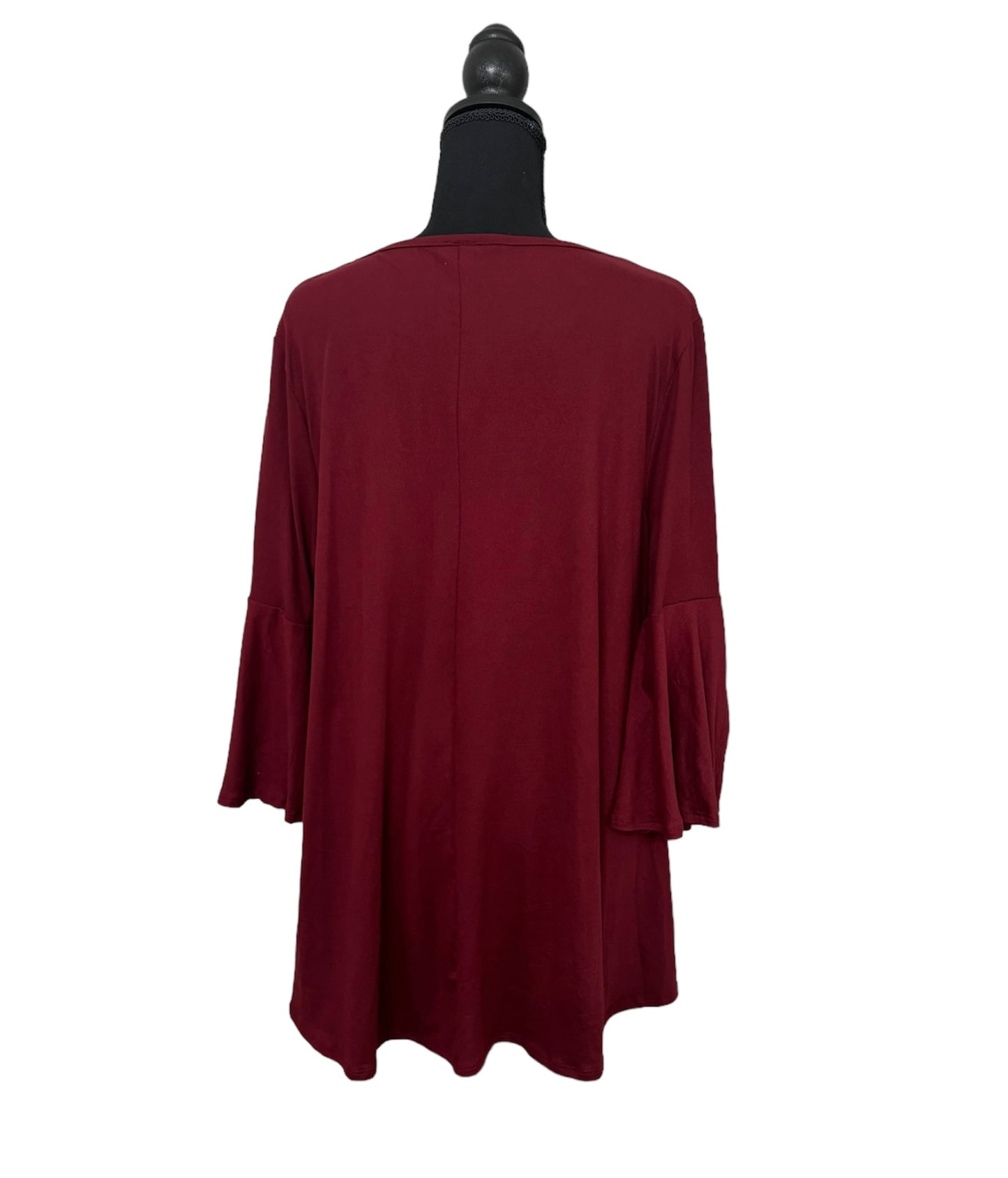 Maroon Flare Sleeve Top #26