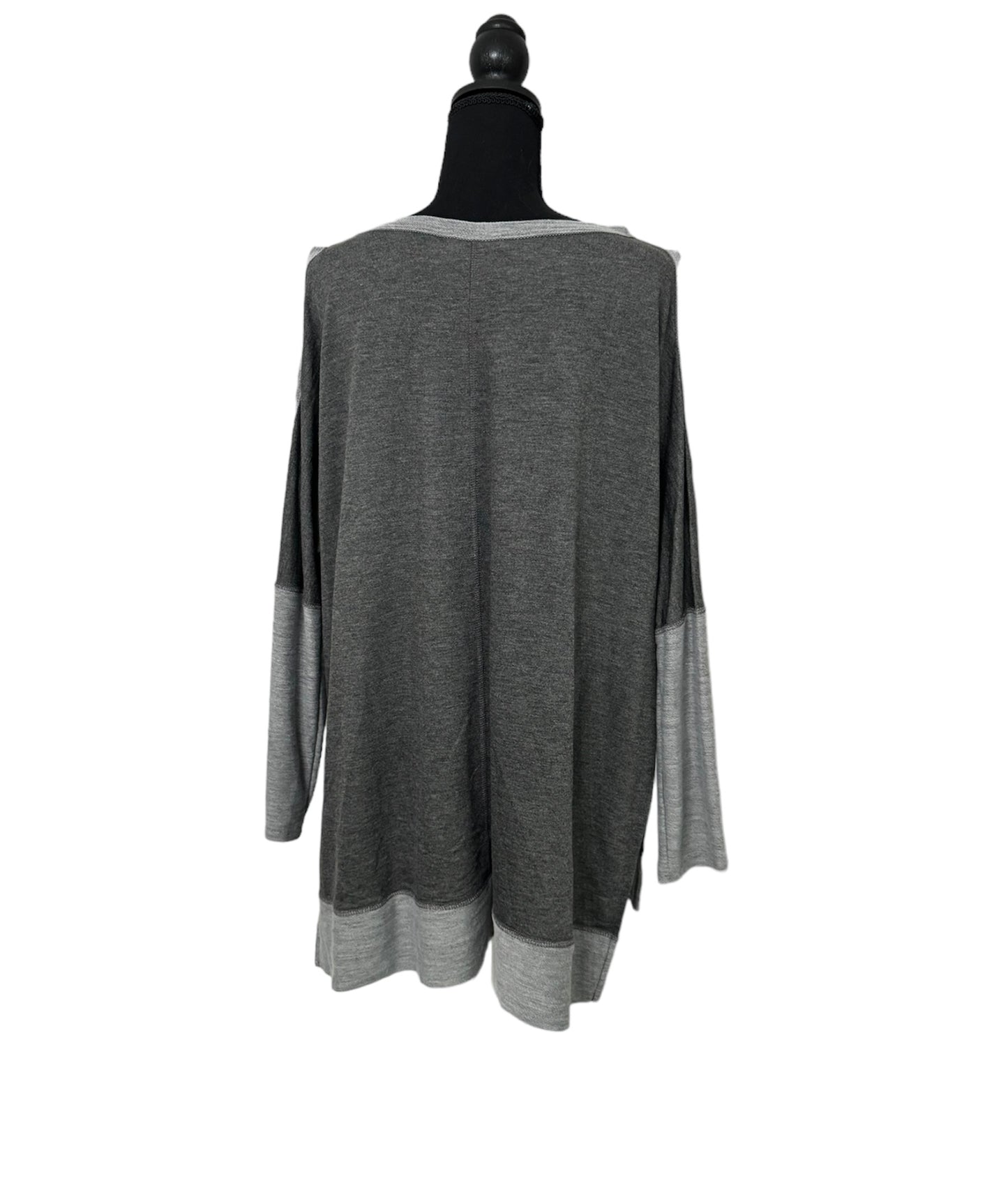 Gray Cold Shoulder Top #7
