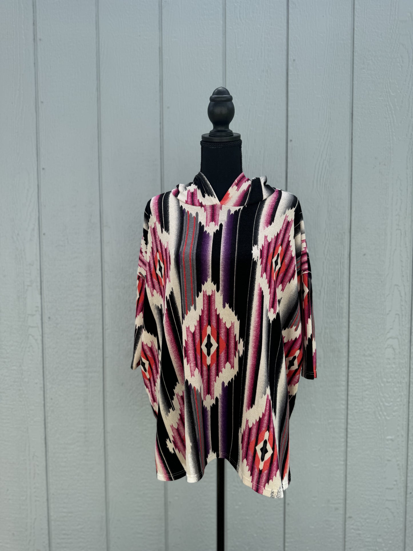 Aztec Hooded Top