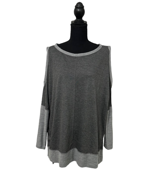 Gray Cold Shoulder Top #7