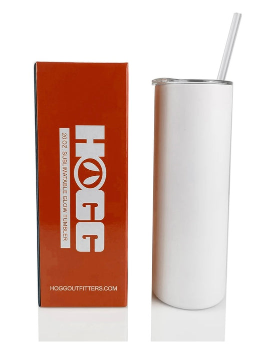 20oz GLOW SKINNY TUMBLER - RED/ORANGE