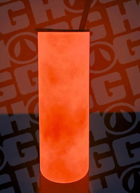 20oz GLOW SKINNY TUMBLER - RED/ORANGE
