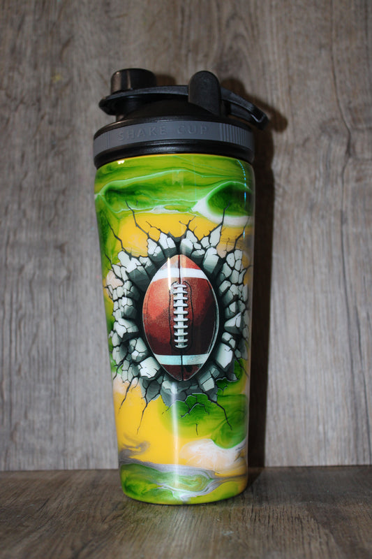#23 25oz Shaker tumbler Football decal